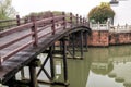 Wooden arch bridge-Nanchang Mei Lake Scenic Area