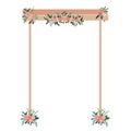 Wooden arch with flowers