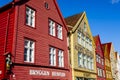 Wooden architecture of Bryggen at Bergen Royalty Free Stock Photo