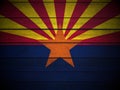 Wooden Arizona flag Royalty Free Stock Photo