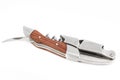 Wooden army knife multi-tool on white background Royalty Free Stock Photo