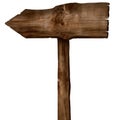 Wooden arrow sign