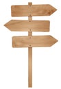 Wooden arrow sign post Royalty Free Stock Photo