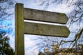 Wooden arrow sign post Royalty Free Stock Photo