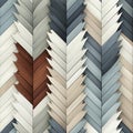 Wooden arrows on a geometric wallpaper (tiled)