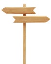 Wooden arrows road sign