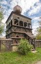 The Wooden  Articular Belfry in Hronsek, Banska Bystrica, Slovakia. Unesco World Heritage Site Royalty Free Stock Photo