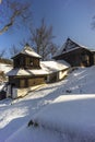 Wooden articular church of Lestiny, UNESCO site, Slovakia Royalty Free Stock Photo