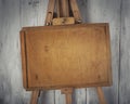 Wooden artist easel Royalty Free Stock Photo