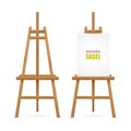 Wooden Artist Easel Set Royalty Free Stock Photo
