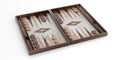 Wooden backgammon board. 3d illustration