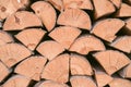 Wooden background - closeup. Firewood for the winter, stacks of firewood, pile of firewood. Firewood prepared for winter. Royalty Free Stock Photo