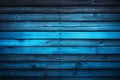 Wooden background with dark neon blue horizontal planks Royalty Free Stock Photo