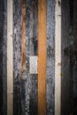 Wooden background from the ends of old boards. Toned Royalty Free Stock Photo