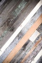 Wooden background from the ends of old boards. Toned Royalty Free Stock Photo