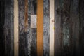 Wooden background from the ends of old boards. Toned Royalty Free Stock Photo