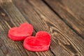 Wooden background with heart. Love theme, valentine. Desk