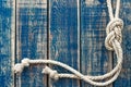 Wooden background with marine knot Royalty Free Stock Photo