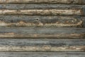 Wooden background of an old fashioned rustic cut log wall Royalty Free Stock Photo