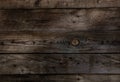 Wooden Background old panel with rusty nails Royalty Free Stock Photo