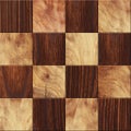 Wooden background, squares in a checkerboard pattern Royalty Free Stock Photo