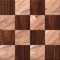 Wooden background, squares in a checkerboard pattern Royalty Free Stock Photo