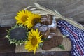 Bread with sunflower seeds. Royalty Free Stock Photo