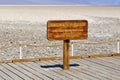 Wooden Badwater Basin Sign, Death Valley National Park, Inyo County, California, USA