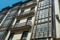 Wooden balconies