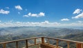 Wooden balcony on the mountain