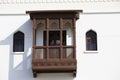 Wooden balcony at the Sultan's Palace complex in Old Muscat