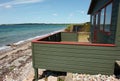 Wooden balcony terrace with great view of the sea Royalty Free Stock Photo