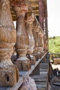 Wooden balustrade in Calico - ghost town and former mining town in San Bernardino County - California, United States