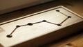 Wooden bamboo Chinese tea tray with holes in the form of the constellation Ursa Major (Great Bear) Royalty Free Stock Photo