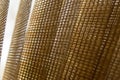 Wooden bamboo mat texture abstract background Royalty Free Stock Photo