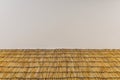 Wooden bamboo mesh  backdrop on white Isolate background Royalty Free Stock Photo