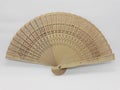Wooden Bamboo Silk Folding Fan Chinese Japanese Vintage Retro Style Handmade Silk Floral Pattern Hand Fan with a Fabric Sleeve 16 Royalty Free Stock Photo