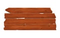 Wooden banner wih wood drawing plank isolated Royalty Free Stock Photo