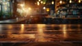 The wooden bar counter.AI generated image Royalty Free Stock Photo