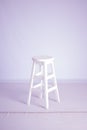 White wooden bar stool. on a white background