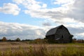 Wooden barn abandoned in the country during Autumn in New York S Royalty Free Stock Photo