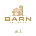 Barn Farm Minimalist Logo Icon