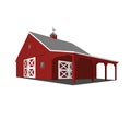 Wooden barn vector illustration. Farm structure icon