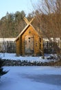 Wooden barn at Vidzeme region. Latvia