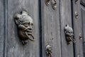 Wooden baroque door in antigua guatemala Royalty Free Stock Photo