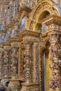 Wooden baroque iconostation inside old orthodox cathedral Royalty Free Stock Photo