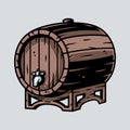 Wooden barrel for beer wine whisky bar