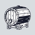 Wooden barrel for beer wine whisky bar