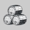 Wooden barrel for beer wine whisky bar