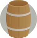 Wooden barrel drum container Royalty Free Stock Photo